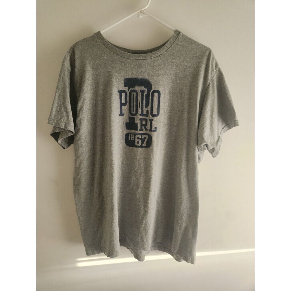 Vtg 1990s 90s Ralph Lauren Polo 67 T-Shirt Mens Large Polo RL Grey Cotton S-S - Picture 3 of 5